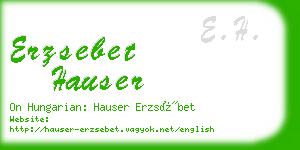 erzsebet hauser business card